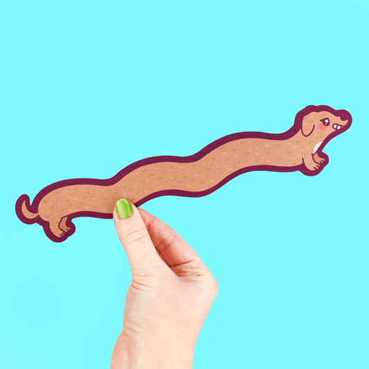 Long Weenie Dog Dachshund Funny Reading Gift Bookmark