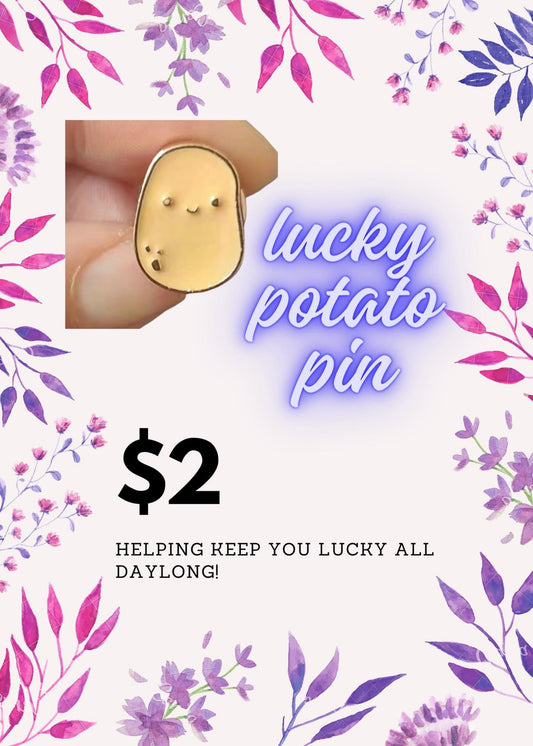 Lucky potato enamel pin