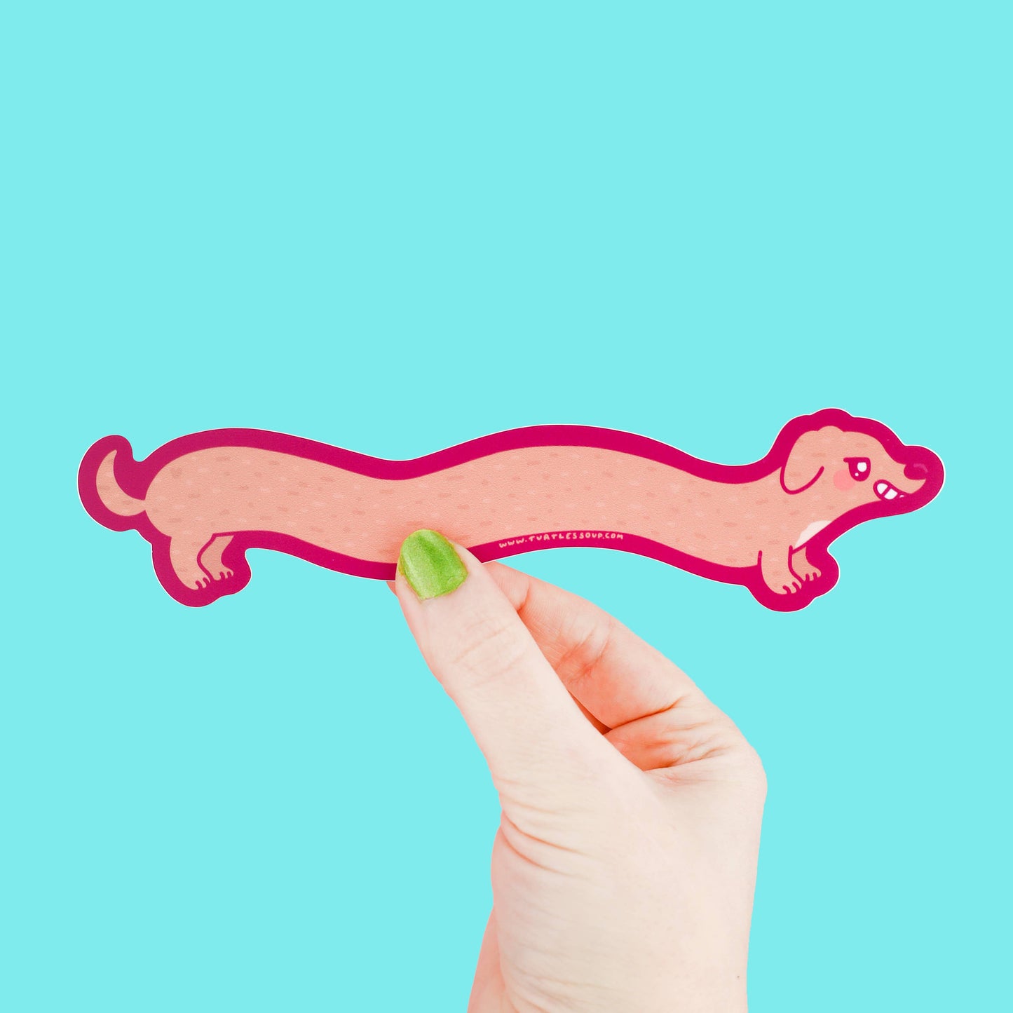 Weenie Dog Dachshund Funny Puppy Long Vinyl Sticker