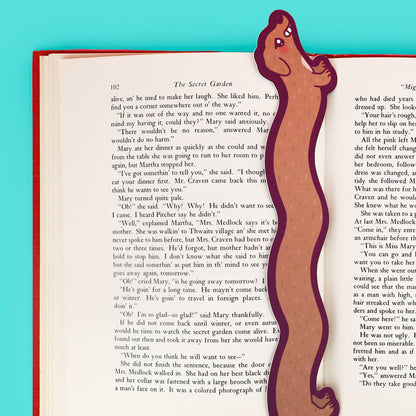 Long Weenie Dog Dachshund Funny Reading Gift Bookmark